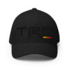 3D Puff Embroidered Fitted Closed-Back Structured Twill Cap