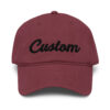 Garment washed baseball cap